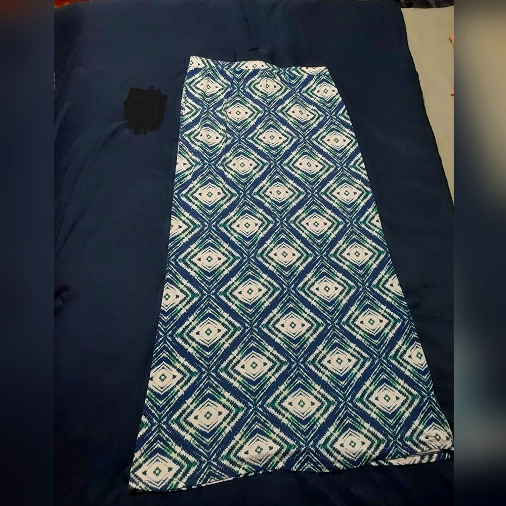Olive & Oak Blue and White A-Line Maxi Skirt